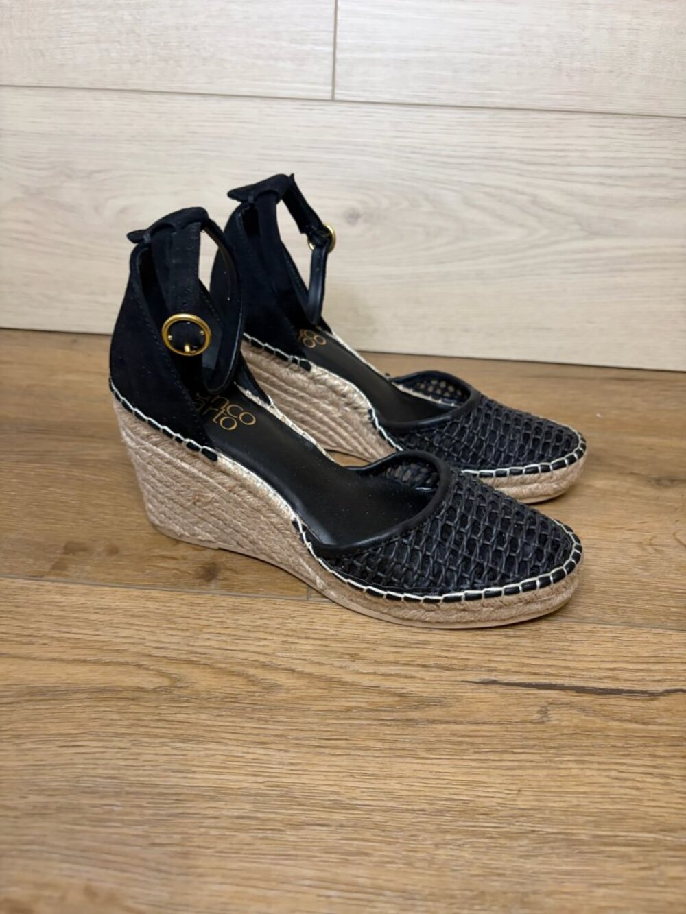 Franco Sarto Idalia Black Synthetic Heels Size 5.5M